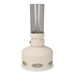 Lámpara LED estilo vintage recargable con sensor de soplado color beige cuarta vista