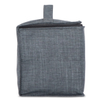 Cesta de picnic con tapa de madera y bolsa nevera en el interior color gris oscuro