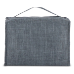 Cesta de picnic con tapa de madera y bolsa nevera en el interior color gris oscuro novena vista