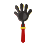 Mano aplaudidora de plástico en distintos colores ideal para animación color multicolor segunda vista
