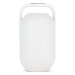 Altavoz blanco con luz ambiental multicolor y asa superior marca Muse color blanco tercera vista