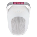 Altavoz blanco con luz ambiental multicolor y asa superior marca Muse color blanco octava vista