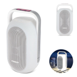 Altavoz blanco con luz ambiental multicolor y asa superior marca Muse