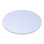 Alfombrilla de ratón redonda para impresión a todo color color blanco tercera vista