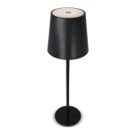 Lámpara de mesa de aluminio recargable y con altura regulable color negro cuarta vista