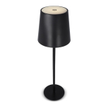 Lámpara de mesa de aluminio recargable y con altura regulable color negro quinta vista