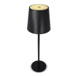 Lámpara de mesa de aluminio recargable y con altura regulable color negro sexta vista