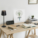 Lámpara de mesa de aluminio recargable y con altura regulable color negro novena vista