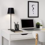 Lámpara de mesa de aluminio recargable y con altura regulable color negro