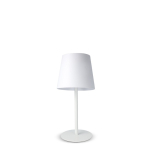 Lámpara de mesa de aluminio recargable y con altura regulable color blanco tercera vista
