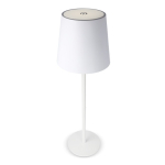 Lámpara de mesa de aluminio recargable y con altura regulable color blanco cuarta vista