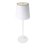 Lámpara de mesa de aluminio recargable y con altura regulable color blanco quinta vista