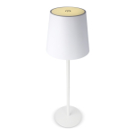 Lámpara de mesa de aluminio recargable y con altura regulable color blanco sexta vista