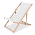 Silla plegable de madera para la playa o piscina para sublimar color blanco