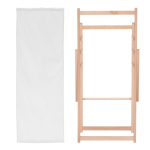 Silla plegable de madera para la playa o piscina para sublimar color blanco tercera vista