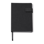 Agenda de RPET con cierre magnético y con un tamaño de A5 color negro segunda vista