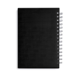 Agenda con anillas y tapa de cuero sintético de tamaño A5 color negro