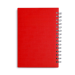 Agenda con anillas y tapa de cuero sintético de tamaño A5 color rojo