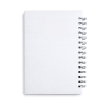 Agenda con anillas y tapa de cuero sintético de tamaño A5 color blanco