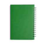 Agenda con anillas y tapa de cuero sintético de tamaño A5 color verde