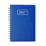 Agenda con anillas y tapa de cuero sintético de tamaño A5 color azul real segunda vista