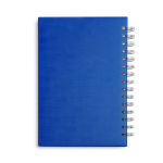 Agenda con anillas y tapa de cuero sintético de tamaño A5 color azul real