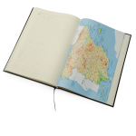 Agenda con tapa de polipiel acolchada y de tamaño tipo B5 color negro vista detalle 4