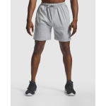 Pantalón corto unisex con cintura elástica 200 g/m2 Roly Direct Sport color azul marino primera vista de uso