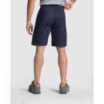 Bermuda corta con bolsillos hecha de algodón 200 g/m2 Roly Direct Amazonas color azul marino cuarta vista de uso