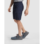 Bermuda corta con bolsillos hecha de algodón 200 g/m2 Roly Direct Amazonas color azul marino quinta vista de uso