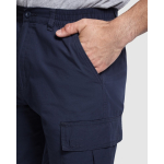 Bermuda corta con bolsillos hecha de algodón 200 g/m2 Roly Direct Amazonas color azul marino vista detalle 1