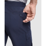 Bermuda corta con bolsillos hecha de algodón 200 g/m2 Roly Direct Amazonas color azul marino vista detalle 2