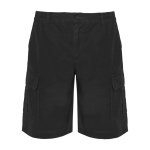 Bermuda corta laboral de algodón y poliéster 200 g/m2 Roly Armour color negro segunda vista