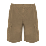 Bermuda corta laboral de algodón y poliéster 200 g/m2 Roly Armour color camel segunda vista