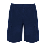 Bermuda corta laboral de algodón y poliéster 200 g/m2 Roly Armour color azul marino segunda vista