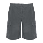 Bermuda corta laboral de algodón y poliéster 200 g/m2 Roly Armour color gris topo segunda vista