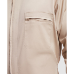 Mono laboral de poliéster y algodón con cremallera central 200 g/m2 Roly Jimmy color arena vista detalle 1