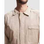 Mono laboral de poliéster y algodón con cremallera central 200 g/m2 Roly Jimmy color arena vista detalle 2