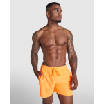 Bañador de poliéster con dos bolsillos laterales 100 g/m2 Roly Direct Aqua color naranja fluorescente primera vista de uso