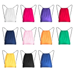 Mochila de cuerdas de poliéster 210D con ojales metálicos color rojo vista detalle 2