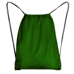 Mochila de cuerdas de poliéster 210D con ojales metálicos color verde oscuro segunda vista