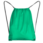 Mochila de cuerdas de poliéster 210D con ojales metálicos color verde esmeralda segunda vista