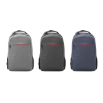 Mochila de poliéster jaspeada con compartimento para PC color negro mate vista detalle 1