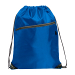 Mochila de cuerdas multiusos con bolsillo con cremallera frontal color azul real segunda vista