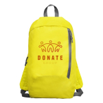 Mochila de poliéster con bolsillo frontal y asas ajustables color rojo vista detalle 4