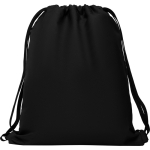 Mochila de cuerdas estilo deportiva de poliéster 150 g/m2 color negro segunda vista