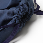 Mochila de cuerdas estilo deportiva de poliéster 150 g/m2 color azul marino vista detalle 1