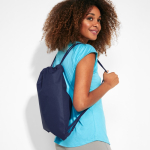 Mochila de cuerdas estilo deportiva de poliéster 150 g/m2 color azul marino vista detalle 5