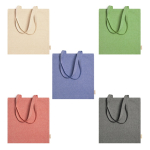 Bolsa de algodón reciclado a color resistente 8kg 120 g/m2 Eco Recycle color rojo vista detalle 1