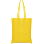 Bolsa non-woven con asas largas termoselladas y resistencia 6kg color amarillo segunda vista